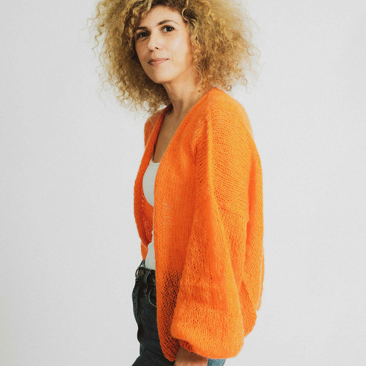 Asli Basic Cardigan - Orange