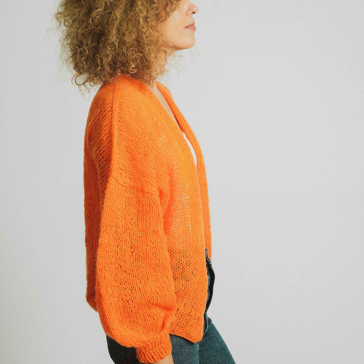 Asli Basic Cardigan - Orange