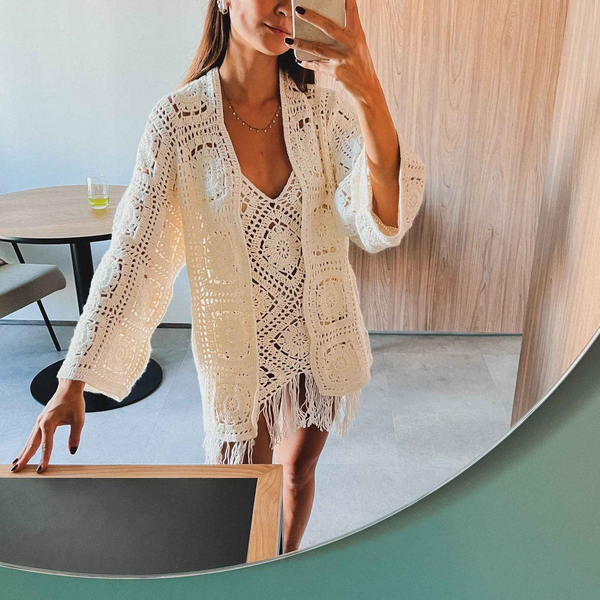 Alina Crochet Beach Cover / Cardigan - Off White