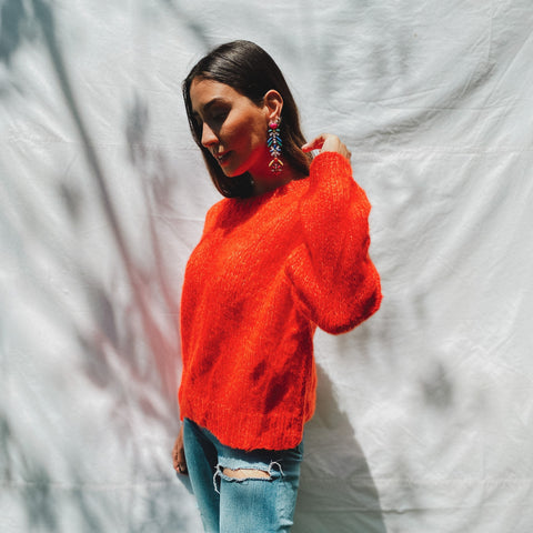 Red deals orange sweater