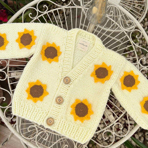 Sunflower Baby Cardigan - Cream