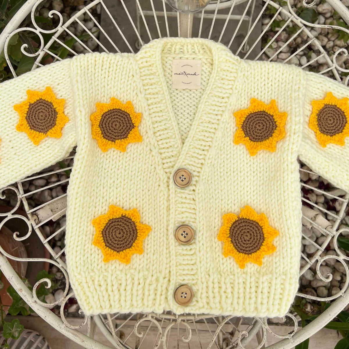 Sunflower Baby Cardigan - Cream