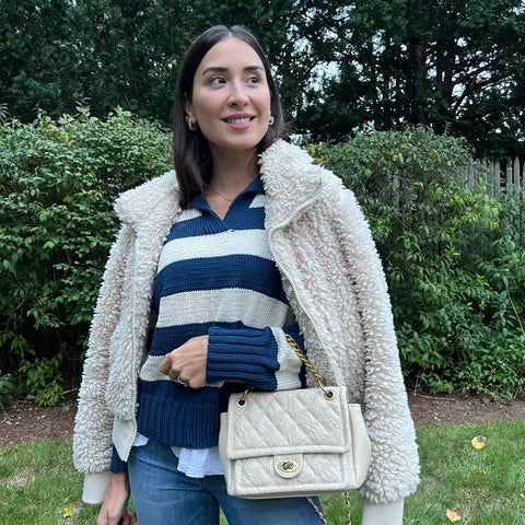 Adeline Stripe Sweater - Navy / Cream