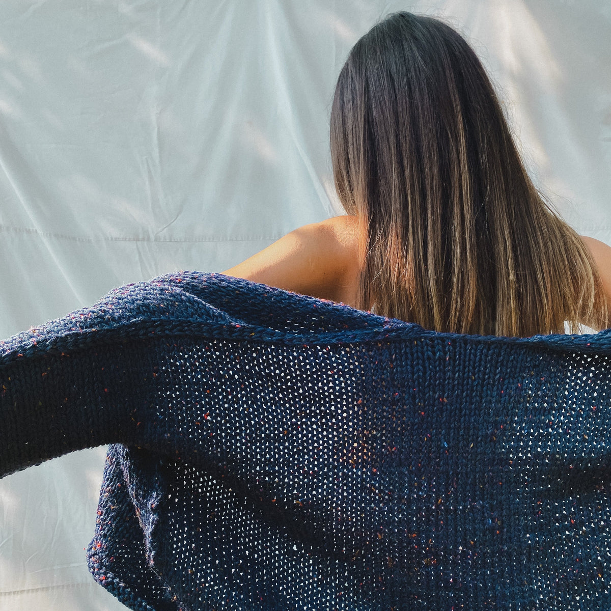 Ariana Multi Cardigan - Navy / Orange