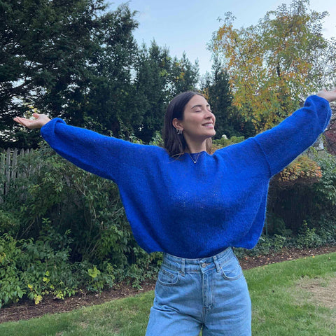 Amara Mohair Sweater - Royal Blue