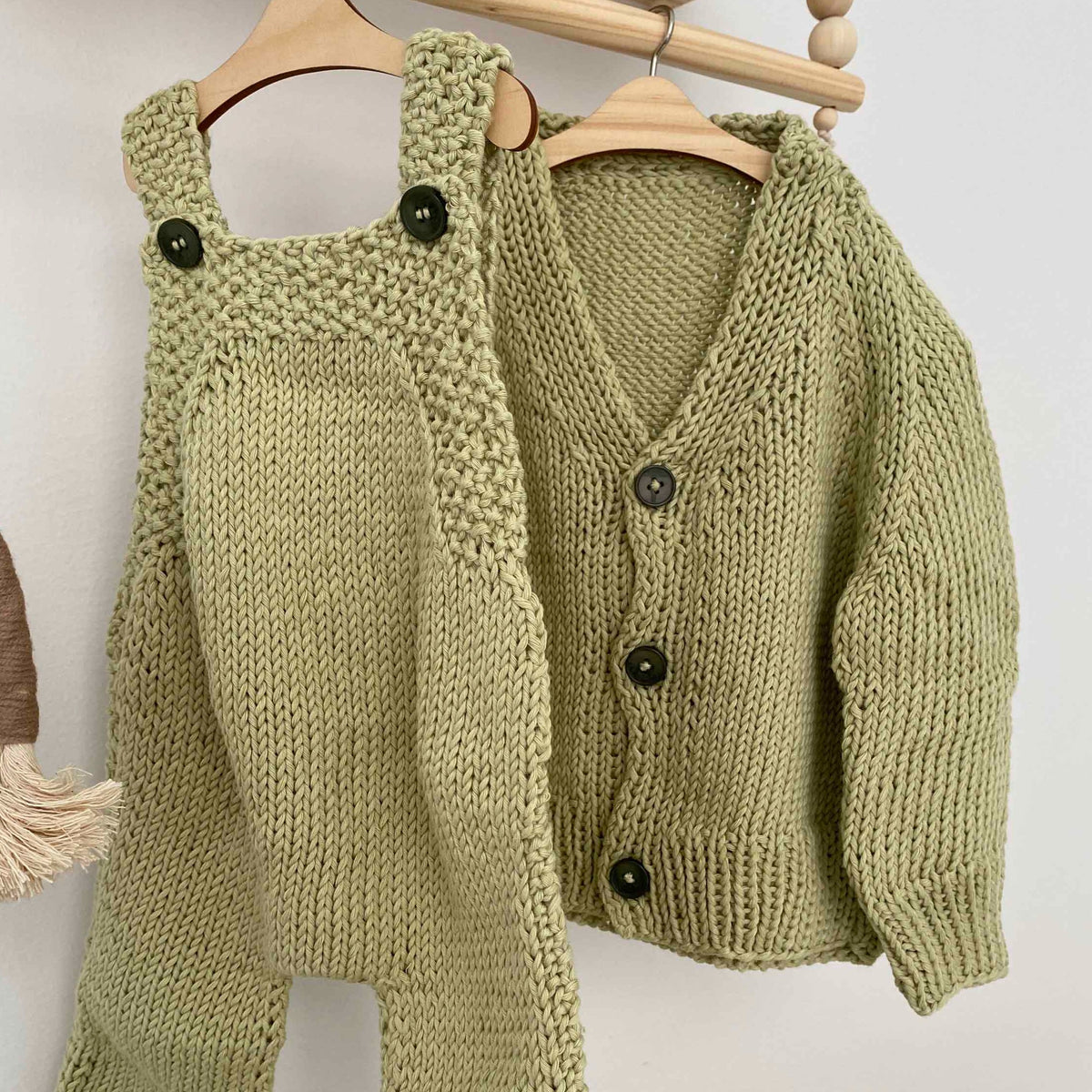 Sage Baby Romper, Cardigan, Blanket and Beanie Set - Green