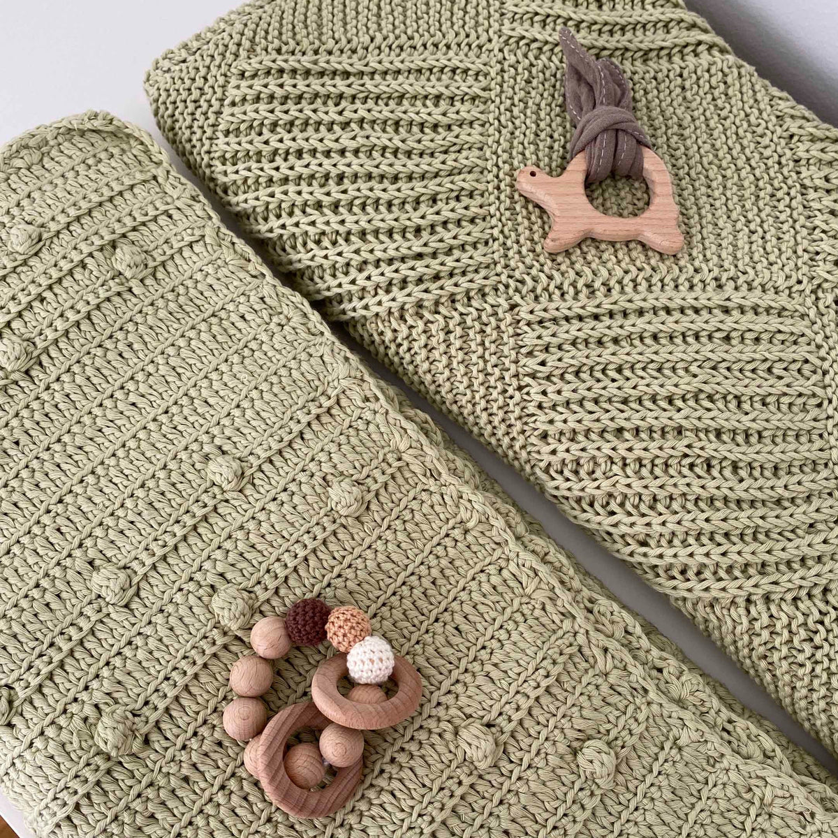 Sage Baby Romper, Cardigan, Blanket and Beanie Set - Green