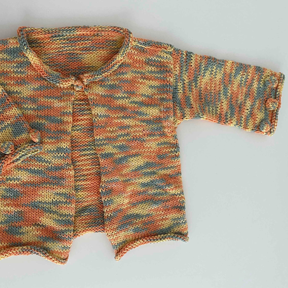 Elia Baby Cardigan, Sweater, Shorts and Blanket Set - Orange / Green