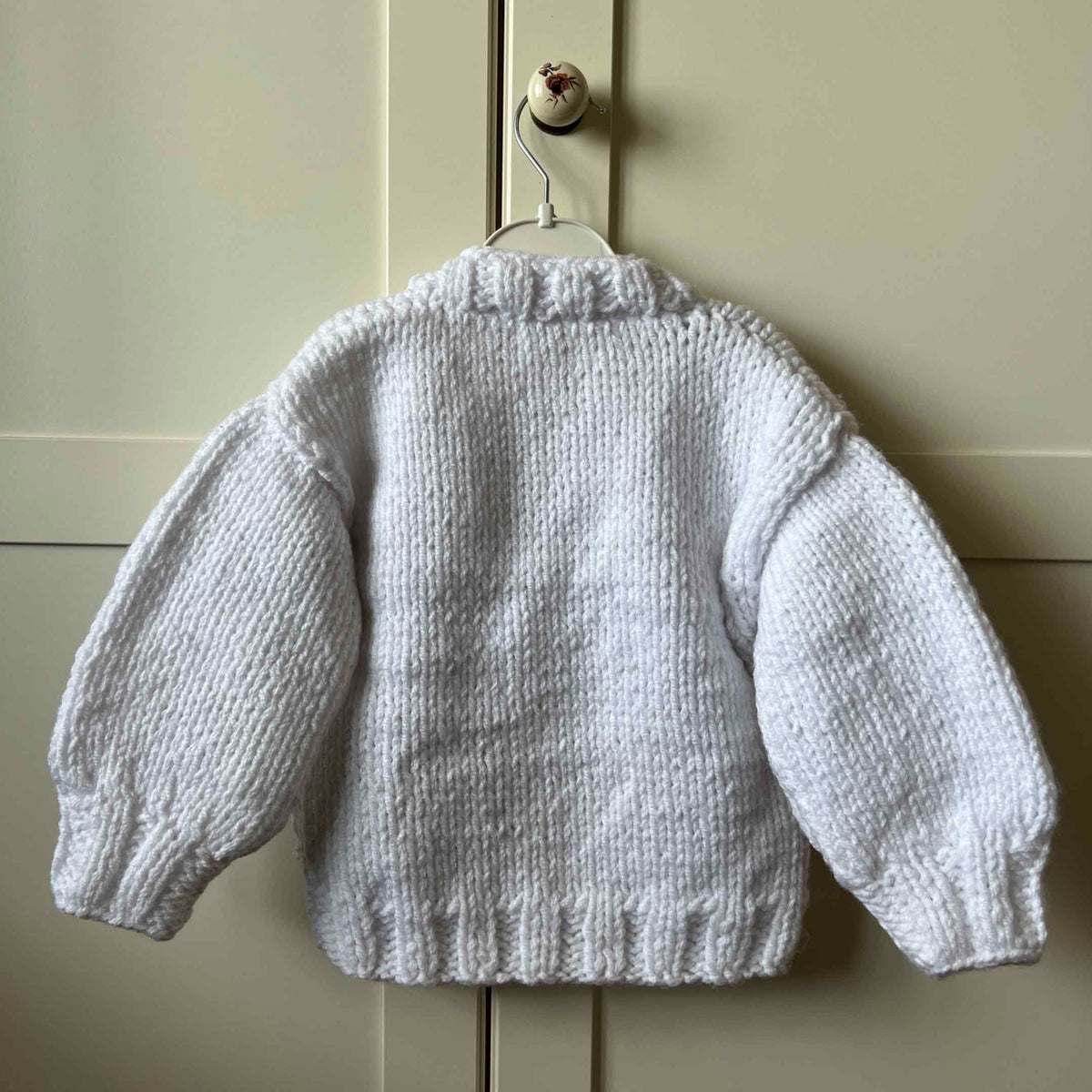 Watermelon Baby Cardigan - White