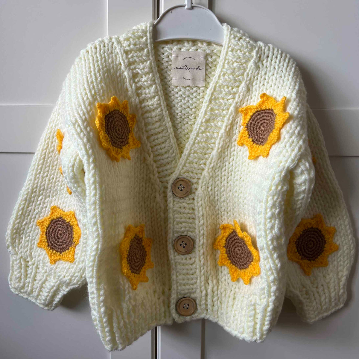 Sunflower Baby Cardigan - Cream