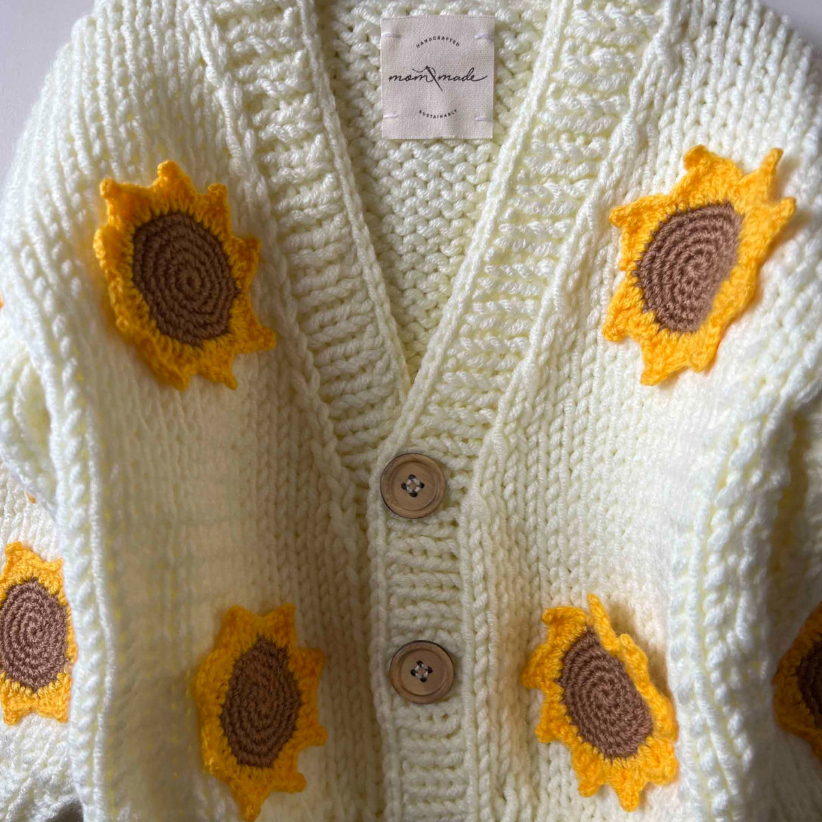 Sunflower Baby Cardigan - Cream