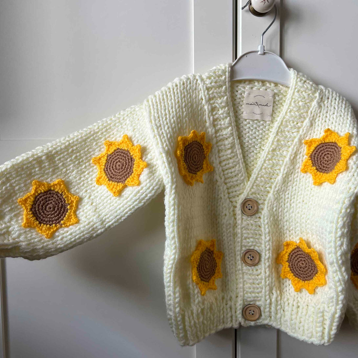 Sunflower Baby Cardigan - Cream