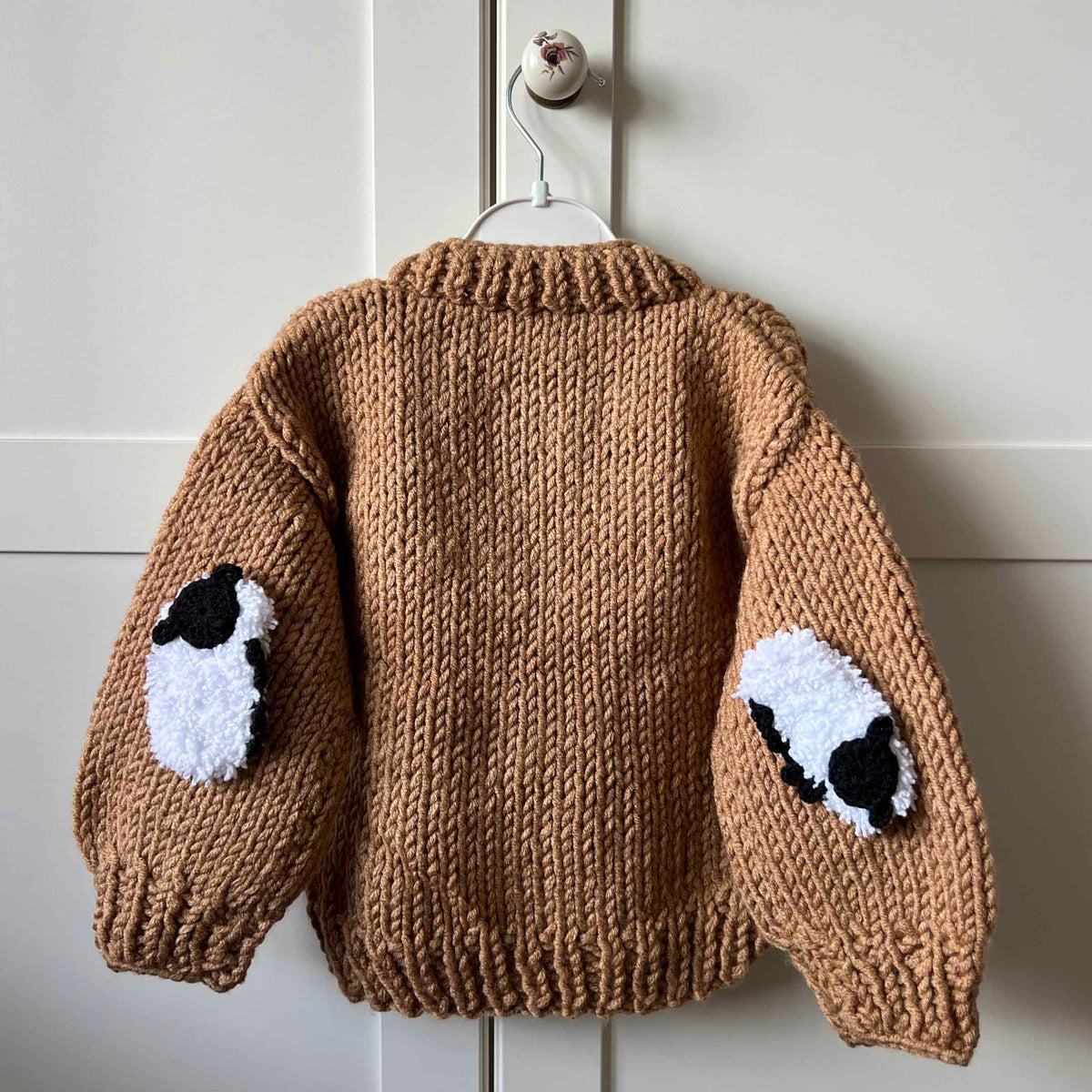 Cozy Sheep Baby Cardigan - Brown