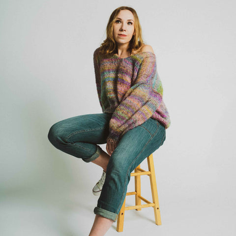 Mihaela Multi V Neck Sweater - Rainbow