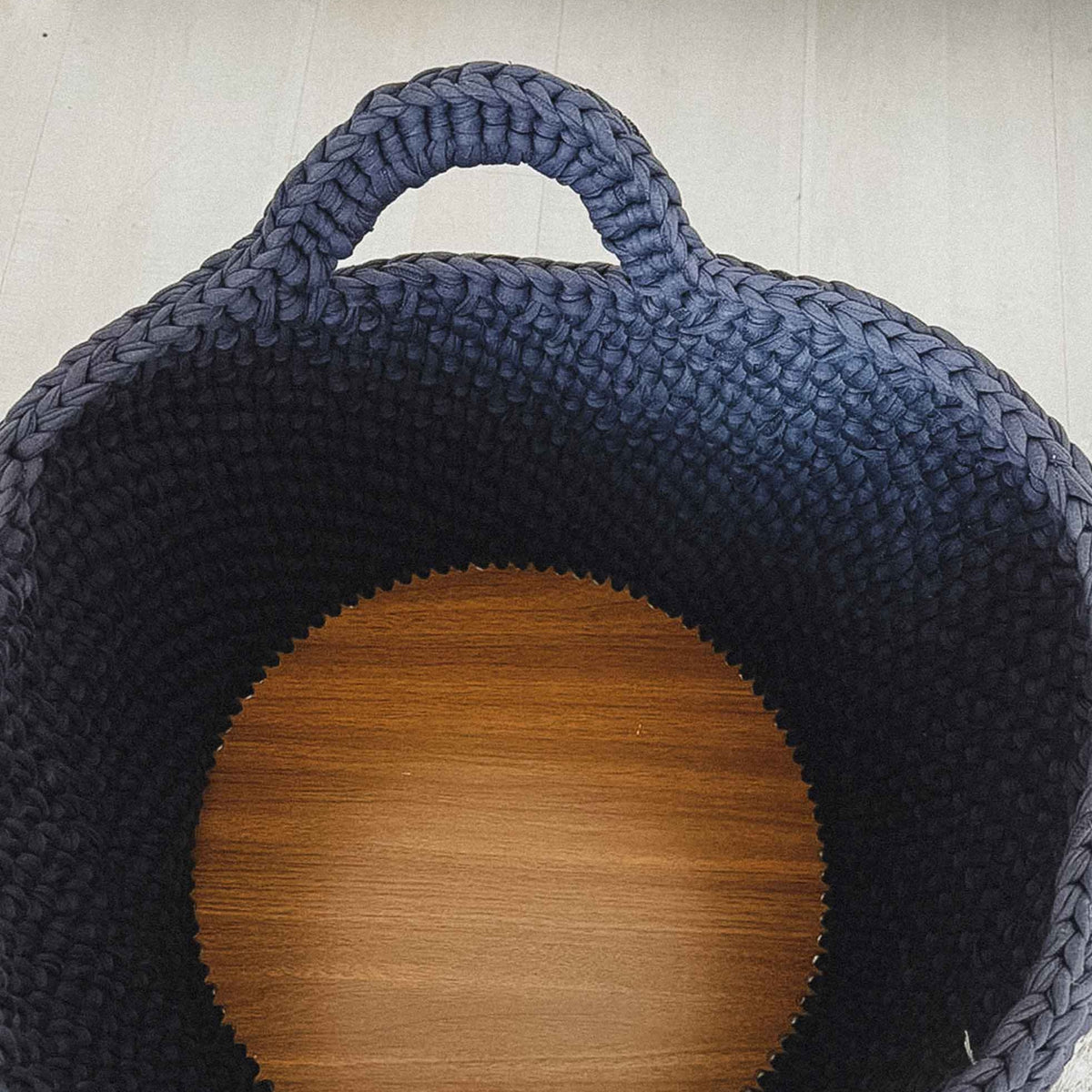 Angel Hand-Knitted Laundry Basket - Charcoal